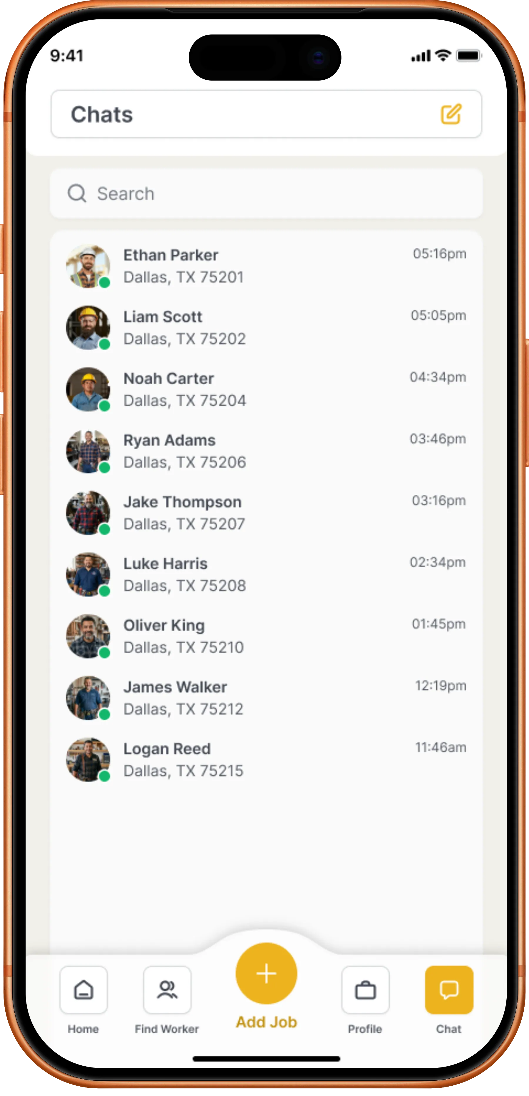 HammerLoop company inbox screen